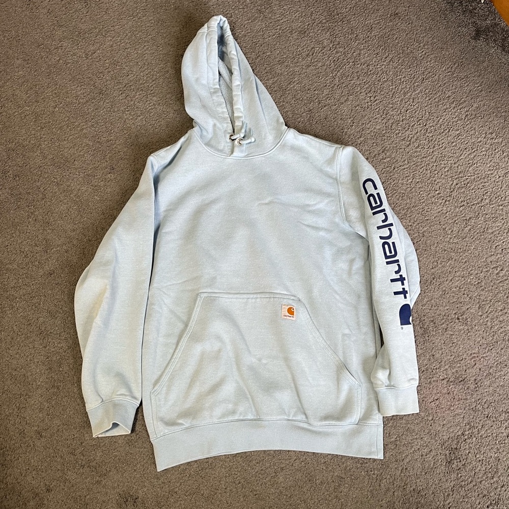 Blue Carhartt Hoodie Sweatshirt